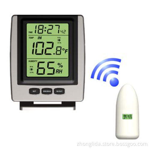 Wireless Digital Freezer Thermometer with Clock, 433MHz Frequency